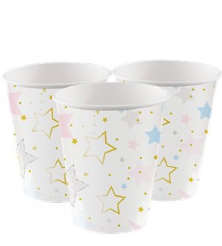 COPOS ESTRELINHA AZUL E ROSA